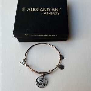 Alex and Ani UVA University of Virginia Charm Bangle Bracelet